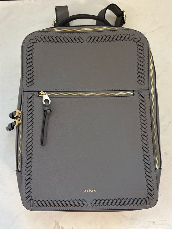 Calpak Handbags - CalPak Gray Kaya Laptop Backpack Travel Neutral Minimalist Gold Zip
